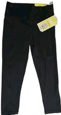 All In Motion Girls Black Capri Leggings Size XS NWT 12A42