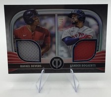 2022 Topps Tribute Dual Relics 2 Player 107 /199 Rafael Devers Xander Bogaerts