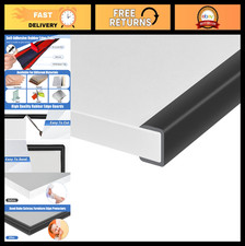 Self-Adhesive Rubber Edge Trim 3/4" Black 10ft Flexible Protector for Cabinets