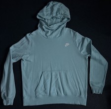 Nike Women s Lightweight Fleece Hoodie Blue Large High Neck Casual Pullover