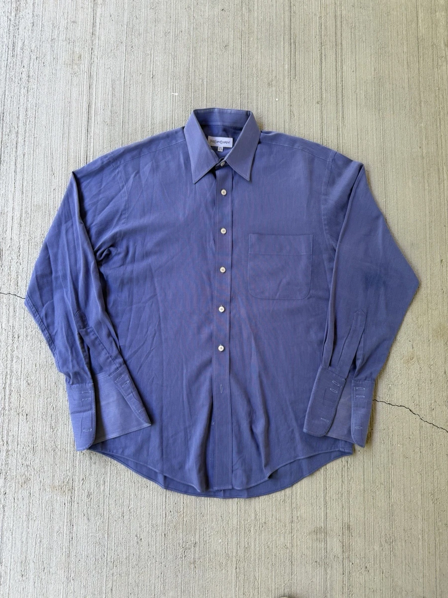 Saint Laurent Long Sleeve Blue Shirts for Men for sale | eBay