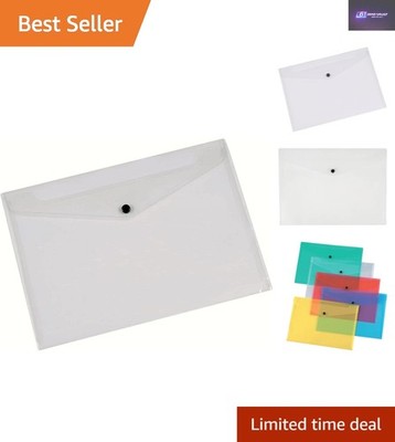 Elegante A4 Klar Kunststoff Dokumentenmappen - 12er Pack für Organisierte Aufbewahrung