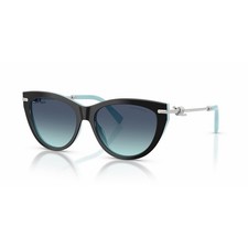 Tiffany  Co TF 4253 80559S Black Blue Silver Grey Lens Sunglasses AUTHENTIC