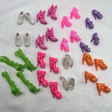 Huge Lot 16 Pairs Barbie Size Fashion Doll Shoes Unbranded Heels Sneakers DS4