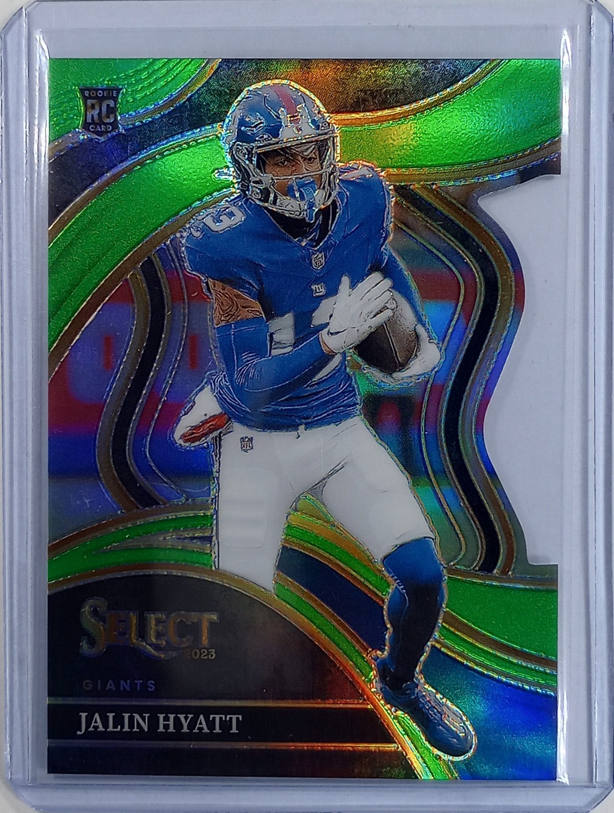2023 Panini Select Jalin Hyatt Rookie #263 Neon Green Prizm Die-Cut /499 RC