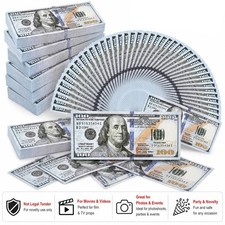 100 400X/1000X Prop Fake Looks Money Bills Toys For Pretend Play Games Birthday