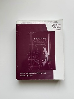 COMPLETE SOLUTIONS MANUAL, Single Variable James Stewart 8th Ed