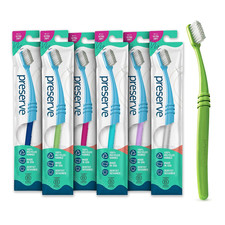 Preserve Eco Friendly Adult Toothbrushes, Made in the USA from Recycled Plastic,