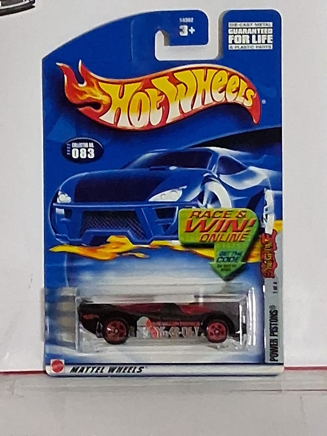 Hot Wheels Power Pistons 1 of 1000 2002 Collector No. 083 Black Factory Seal B21