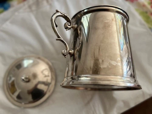 E P  ITALY Silverplate Ice Bucket w/liner and Lid-VINTAGE