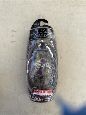 Star Wars Titanium Series Mace Windu Starfighter Hyperspace Ring Die Cast Ship