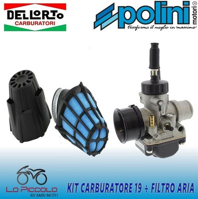 Dell'Orto PHBG 19 DS Carburetor + Polini Air Filter MBK Booster NG Spirit BW'S