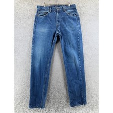 Vintage Levis 505 Mens 36x34 Blue Jeans Straight Leg Denim Made in USA 90s