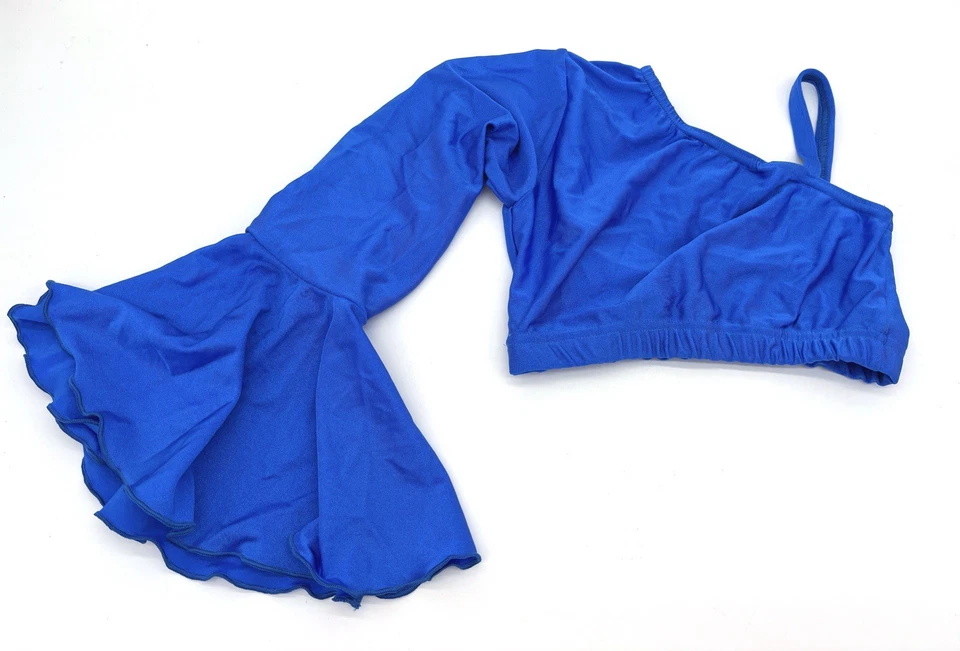 DANCE GEAR GIRLS CROP TOP & HOT PANTS SET GYMNASTICS, DANCE COSTUME Size 2 - Image 2 of 3