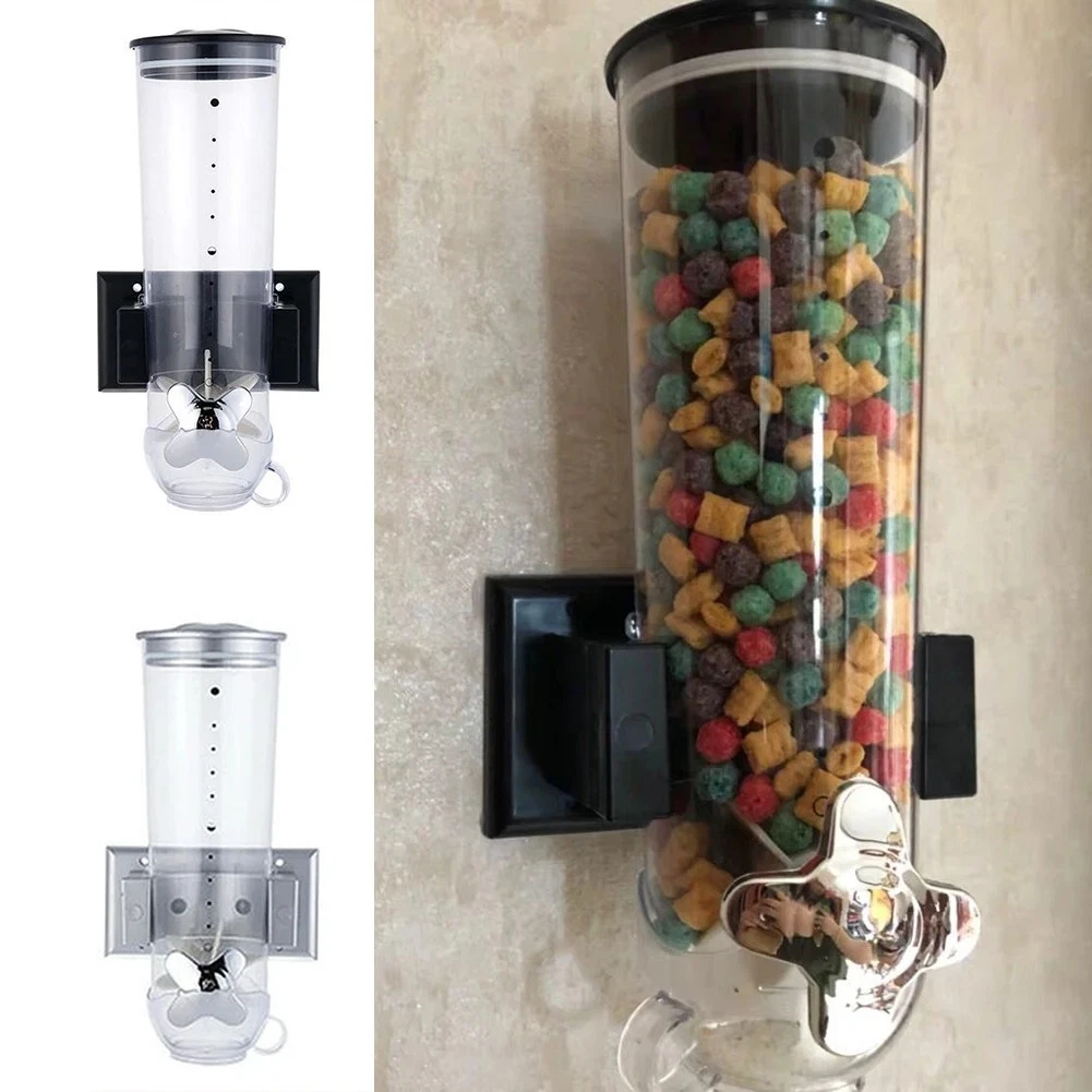 Wall Mounted Cereal Dispenser Airtight Dry Food Grain Container.