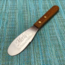 MERKTS Cheese Spreader Wood Handle Stainless Serrated Blade Sandwich Knife Japan