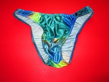 Vintage Men's NYLON Stretch SATIN Bikini RAINBOW Underwear by PREVAIL SPORT XL/L
