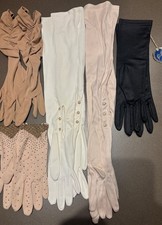 Lot of Vintage Women's Opera Gloves 5 Pairs Size 7