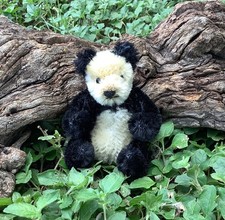 Vintage Steiff Mini Miniature Panda Bear Bendy Mohair Germany No IDs