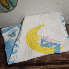 Care Bears Baby Blanket Quilt 44 35  Blue Bedtime Bear Sweet Dreams Y2K