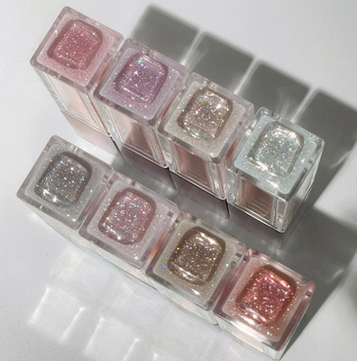 Mayour MUDI Reflective Glitter Gel Nail Polish Sparkling Pink Brown K-Beauty