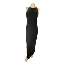 Black Velvet Maxi Dress – Criss-Cross Back, Made in USA