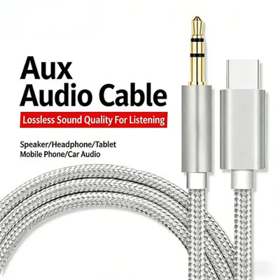 TypeC to Aux Cable USB Type-C Male To 3.5mm Cord Car AUX Music Audio Adapter LOT