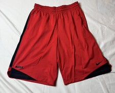 Nike Lebron James Basketball Shorts Red Dri-Fit Men's Large NICE