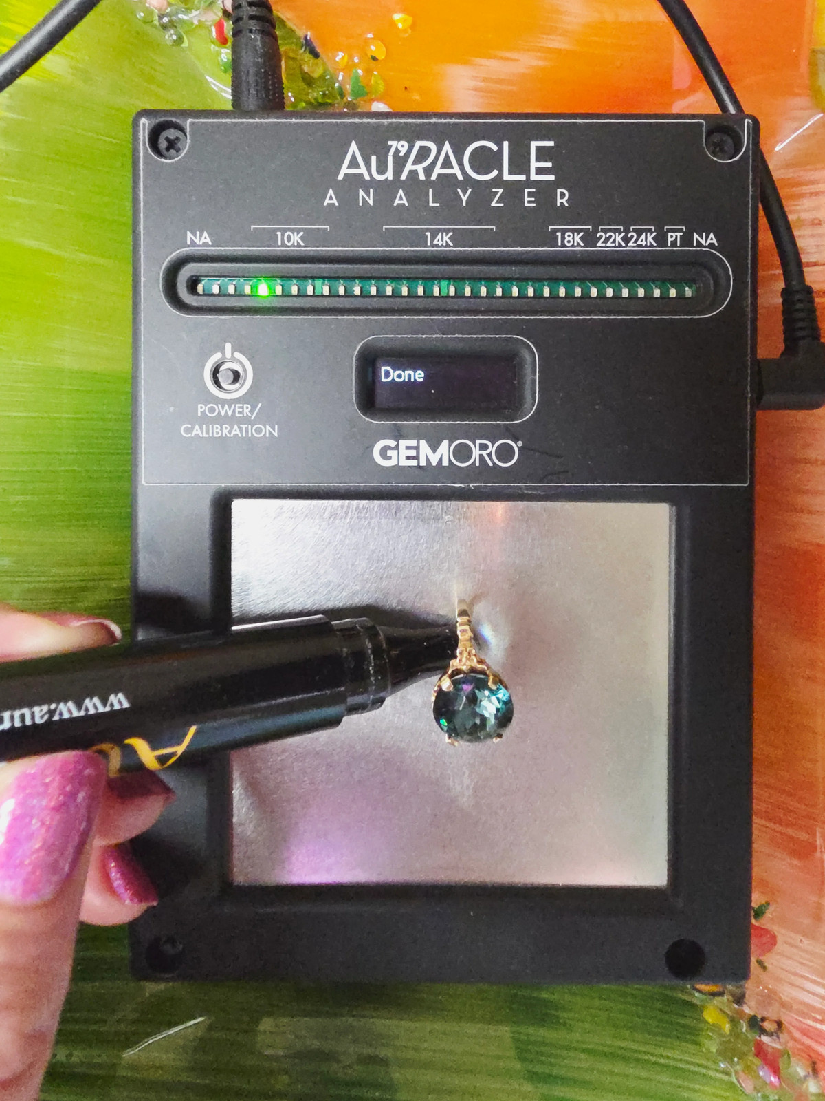 Solid 10K Yellow Gold Ring with Large Round-Cut T… - image 7