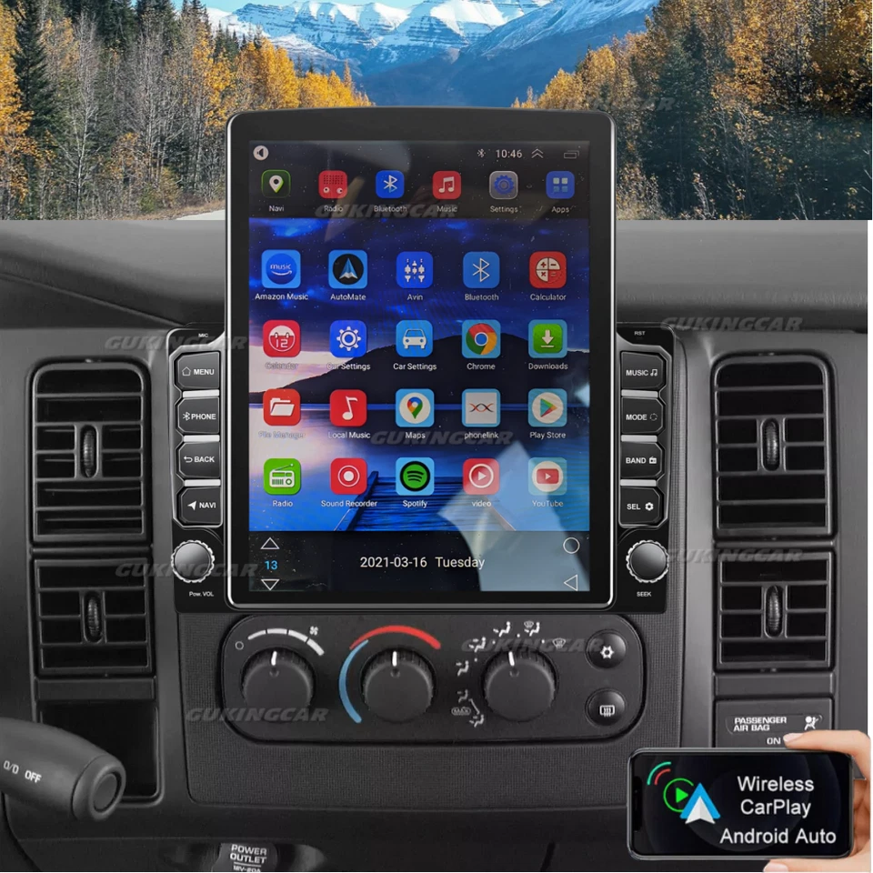 CarPlay Android 13 para Dodge Dakota 2002-2004 Coche Radio Estéreo 9.7" GPS NAVEGACIÓN BT Foto 2 de 4