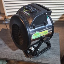 Bio Green Palma Twin Electric Portable Greenhouse Heater Black Silver Metal