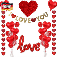 Valentinstag Deko Set FüR Paare Rot – Romantische Schlafzimmer Deko Mit I Love Y