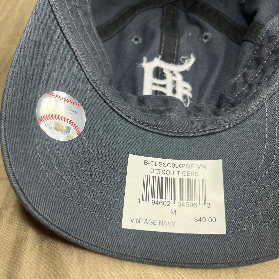 ‘47 Detroit Tigers Franchise Fitted Medium Navy Blue Baseball Hat NWT Clean Up - Image 3 of 4