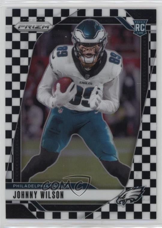 2024 Panini Prizm Rookies Black & White Checker Johnny Wilson #355 Rookie RC