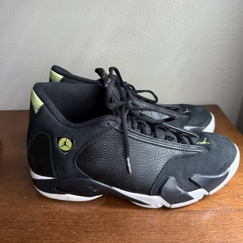 Air Jordan Retro 14 XIV Indiglo Black Vivid Green 487471-005 Sz 11 Sneaker Shoes - Picture 2 of 9