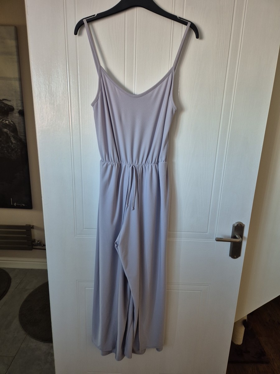 Boohoo Women's Lilac Culotte Jumpsuit Size 12 Tall, VG Con UK
