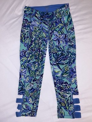 Lilly Pulitzer Leggings Weekender Cropped 22'' Bennet Blue Sneak a Beak Womens S