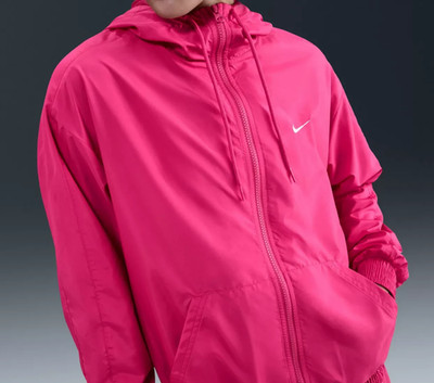 Nike Women's Rush Pink UV Protection Loose Hooded Jacket (FV6298