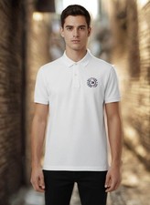 Tommy Hilfiger Mens Cotton ss Polo Shirt NY 1985 Embroidered Logo White Medium