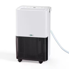 30 Pt. 1,500 Sq.Ft. Dehumidifier In. White with Bucket and Drain Hose for Baseme