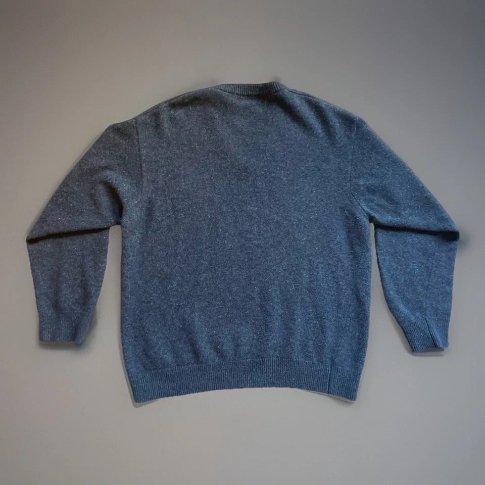 VALENTINO STUDIO MENS VIRGIN WOOL SWEATER MADE IN ITALY, GRAY V-NECK, SZ XXL - Image 2 of 4