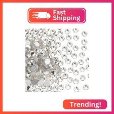 Jollin 288pcs Glue Fix Crystal Flatback Rhinestones Glass Diamantes Gems for Nai