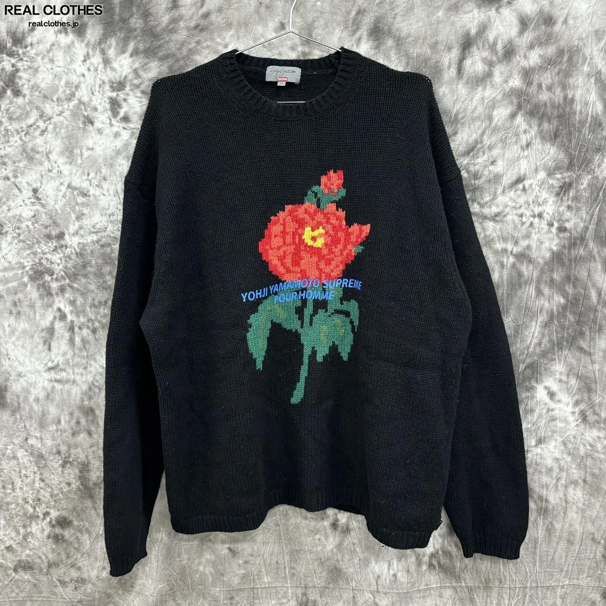 Pull tricoté noir Supreme Yohji Yamamoto 20AW XL d'occasion