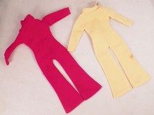 2 Maddie Mod Jumpsuits Yellow  Fuchsia Fashion Doll Barbie Clone - As Is 10