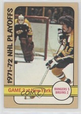 1972-73 Topps NHL Playoffs Boston Bruins New York Rangers Derek Sanderson #4 1t8