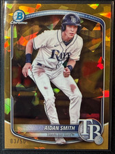 2025 Bowman Chrome Prospects Aidan Smith Gold Saffire /50