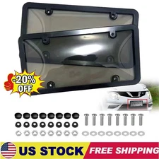 New Unbreakable License Plate Covers+Frames Auto Tag Shield Protector Front Rear