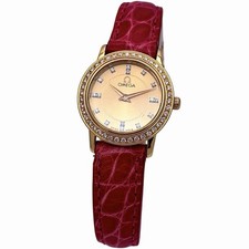Omega De Ville Prestige 18K Gold Factory Diamonds Ladies Watch w/Box 4