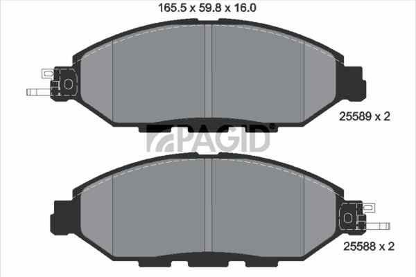 Pagid Bremsbelagsatz Scheibenbremse T2588N FüR Nissan Pathfinder 4 R52 4WD-image