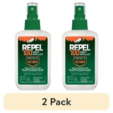 Repel 100 Insect Repellent Spray 4oz 10-Hour Protection DEET pack of 2